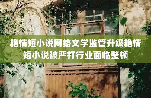 艳情短小说网络文学监管升级艳情短小说被严打行业面临整顿