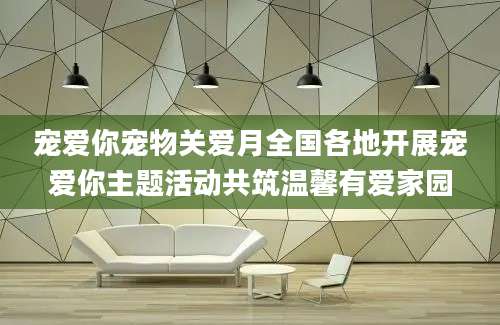 宠爱你宠物关爱月全国各地开展宠爱你主题活动共筑温馨有爱家园