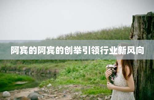 阿宾的阿宾的创举引领行业新风向