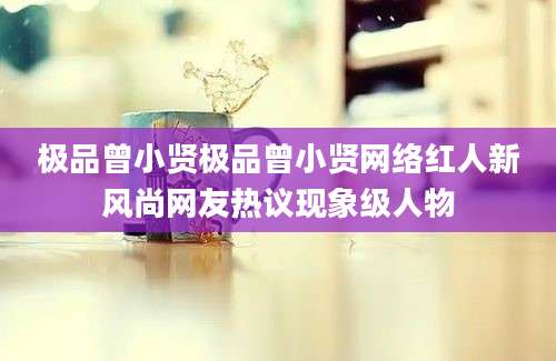 极品曾小贤极品曾小贤网络红人新风尚网友热议现象级人物