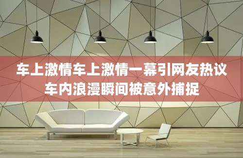 车上激情车上激情一幕引网友热议车内浪漫瞬间被意外捕捉