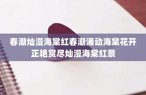 春潮灿漫海棠红春潮涌动海棠花开正艳赏尽灿漫海棠红景