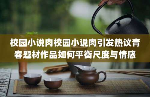 校园小说肉校园小说肉引发热议青春题材作品如何平衡尺度与情感