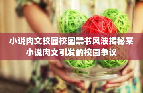 小说肉文校园校园禁书风波揭秘某小说肉文引发的校园争议