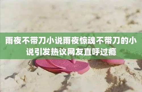 雨夜不带刀小说雨夜惊魂不带刀的小说引发热议网友直呼过瘾