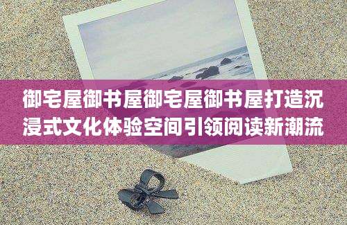 御宅屋御书屋御宅屋御书屋打造沉浸式文化体验空间引领阅读新潮流