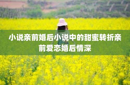 小说亲前婚后小说中的甜蜜转折亲前爱恋婚后情深