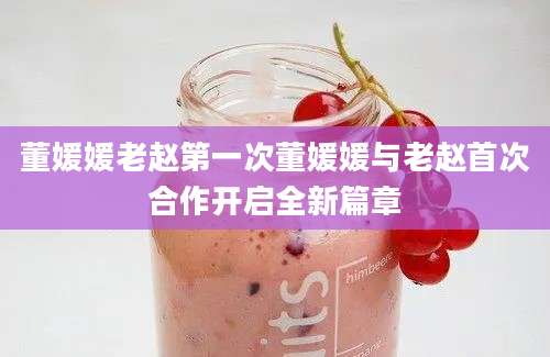 董媛媛老赵第一次董媛媛与老赵首次合作开启全新篇章