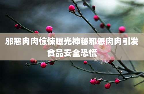 邪恶肉肉惊悚曝光神秘邪恶肉肉引发食品安全恐慌