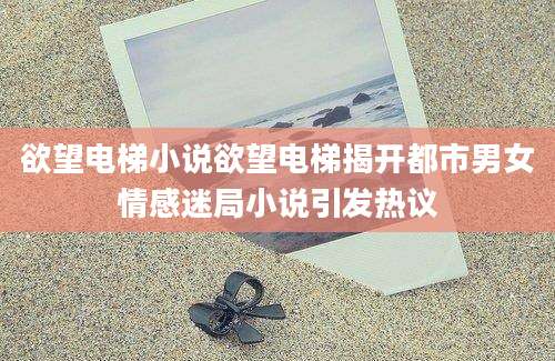 欲望电梯小说欲望电梯揭开都市男女情感迷局小说引发热议