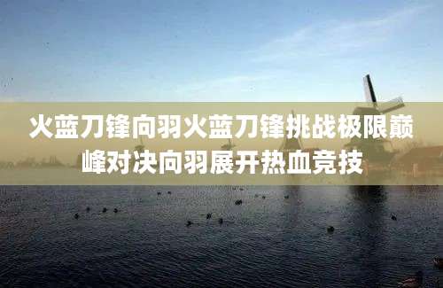 火蓝刀锋向羽火蓝刀锋挑战极限巅峰对决向羽展开热血竞技