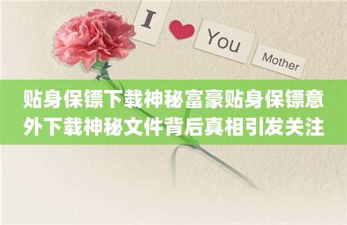 贴身保镖下载神秘富豪贴身保镖意外下载神秘文件背后真相引发关注