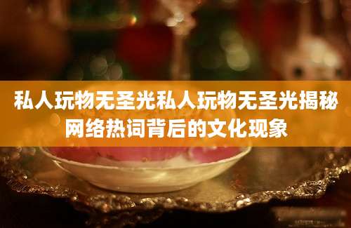 私人玩物无圣光私人玩物无圣光揭秘网络热词背后的文化现象
