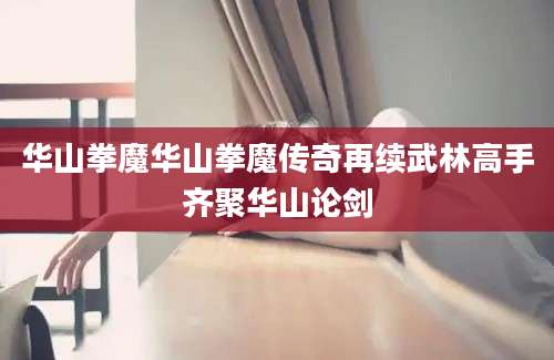 华山拳魔华山拳魔传奇再续武林高手齐聚华山论剑