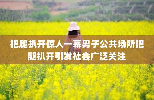 把腿扒开惊人一幕男子公共场所把腿扒开引发社会广泛关注