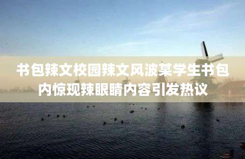 书包辣文校园辣文风波某学生书包内惊现辣眼睛内容引发热议