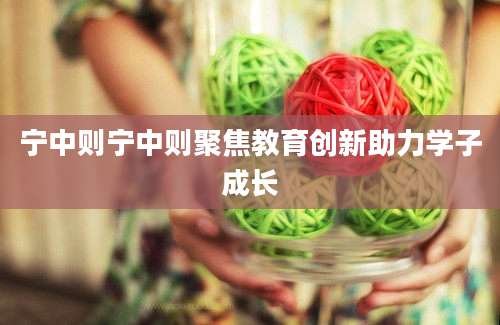 宁中则宁中则聚焦教育创新助力学子成长