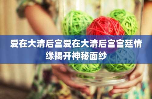 爱在大清后宫爱在大清后宫宫廷情缘揭开神秘面纱