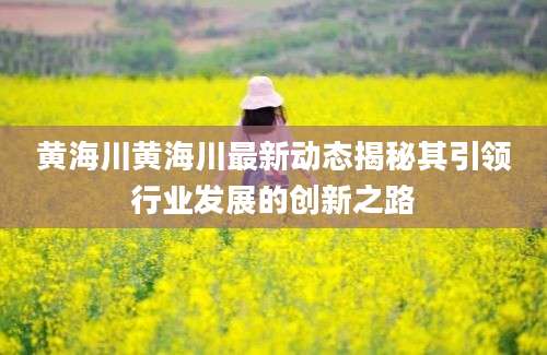 黄海川黄海川最新动态揭秘其引领行业发展的创新之路