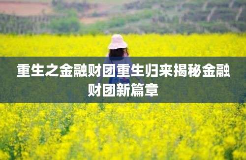 重生之金融财团重生归来揭秘金融财团新篇章