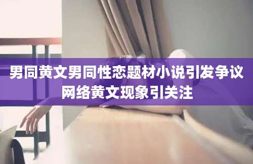 男同黄文男同性恋题材小说引发争议网络黄文现象引关注