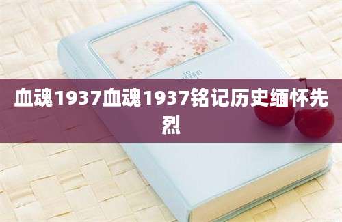 血魂1937血魂1937铭记历史缅怀先烈