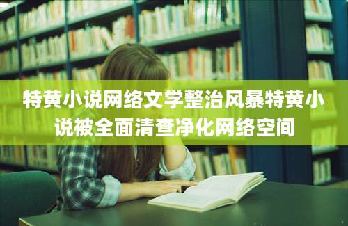 特黄小说网络文学整治风暴特黄小说被全面清查净化网络空间