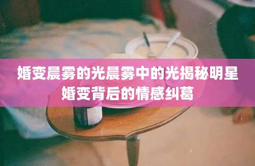 婚变晨雾的光晨雾中的光揭秘明星婚变背后的情感纠葛