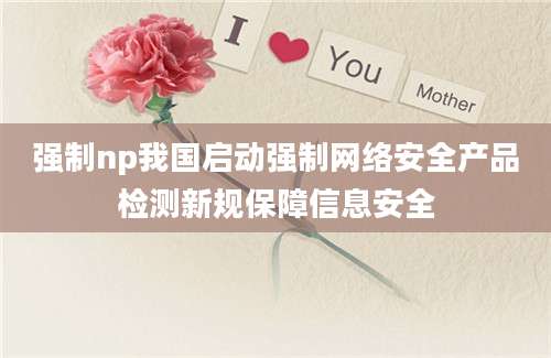 强制np我国启动强制网络安全产品检测新规保障信息安全