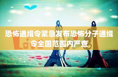 恐怖通缉令紧急发布恐怖分子通缉令全国范围内严查