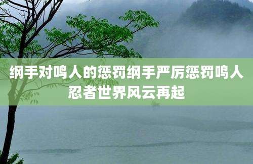 纲手对鸣人的惩罚纲手严厉惩罚鸣人忍者世界风云再起