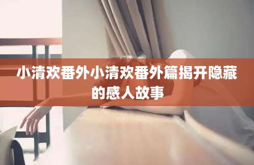小清欢番外小清欢番外篇揭开隐藏的感人故事