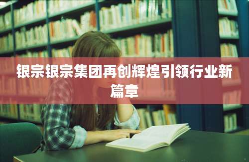 银宗银宗集团再创辉煌引领行业新篇章