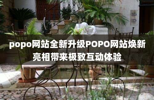 popo网站全新升级POPO网站焕新亮相带来极致互动体验