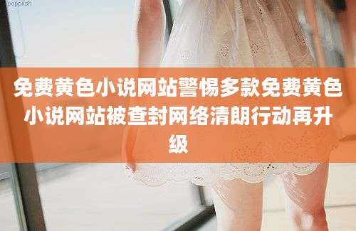 免费黄色小说网站警惕多款免费黄色小说网站被查封网络清朗行动再升级