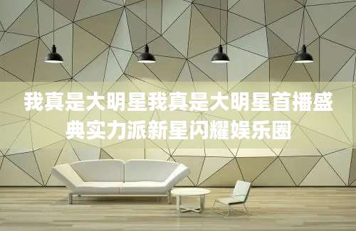 我真是大明星我真是大明星首播盛典实力派新星闪耀娱乐圈