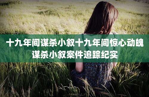 十九年间谋杀小叙十九年间惊心动魄谋杀小叙案件追踪纪实
