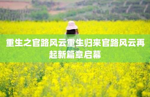重生之官路风云重生归来官路风云再起新篇章启幕