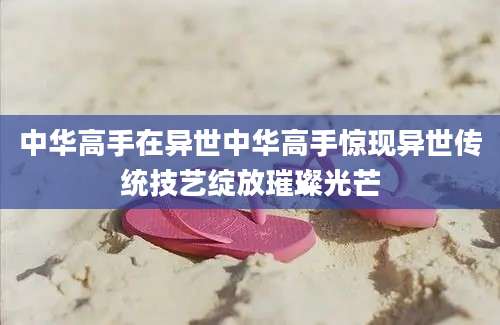 中华高手在异世中华高手惊现异世传统技艺绽放璀璨光芒