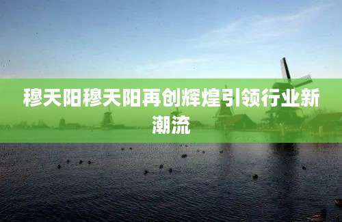 穆天阳穆天阳再创辉煌引领行业新潮流