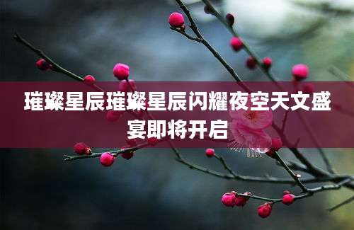 璀璨星辰璀璨星辰闪耀夜空天文盛宴即将开启