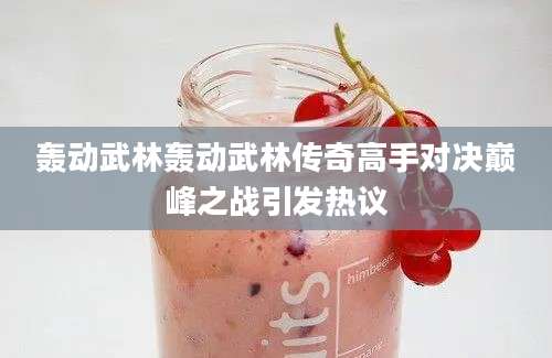 轰动武林轰动武林传奇高手对决巅峰之战引发热议