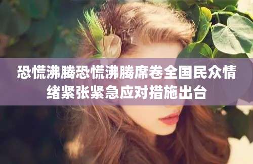 恐慌沸腾恐慌沸腾席卷全国民众情绪紧张紧急应对措施出台