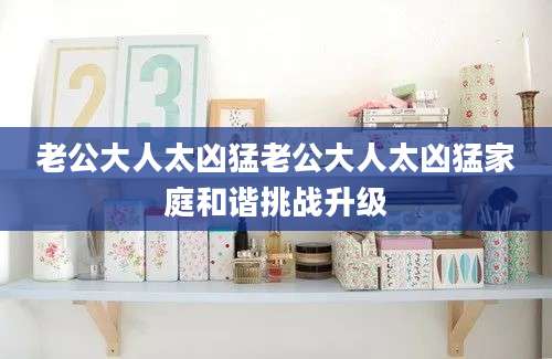 老公大人太凶猛老公大人太凶猛家庭和谐挑战升级