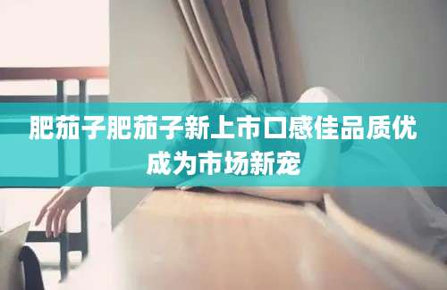 肥茄子肥茄子新上市口感佳品质优成为市场新宠
