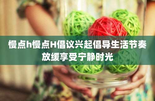 慢点h慢点H倡议兴起倡导生活节奏放缓享受宁静时光