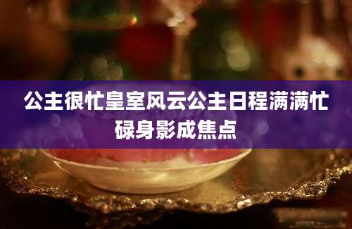 公主很忙皇室风云公主日程满满忙碌身影成焦点