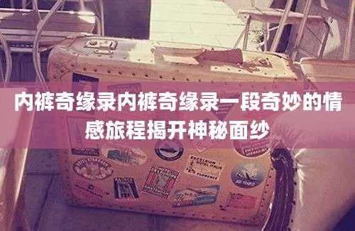 内裤奇缘录内裤奇缘录一段奇妙的情感旅程揭开神秘面纱