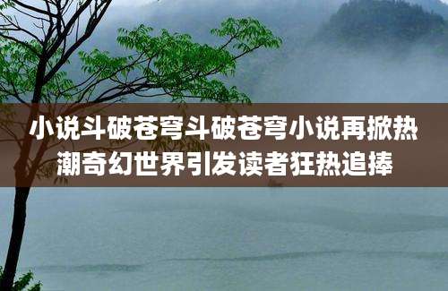 小说斗破苍穹斗破苍穹小说再掀热潮奇幻世界引发读者狂热追捧