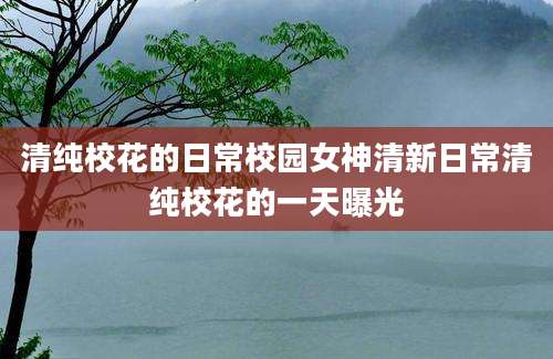 清纯校花的日常校园女神清新日常清纯校花的一天曝光
